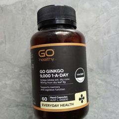 Bổ não Go Healthy Go Ginkgo 9,000 1-A-Day 60 viên