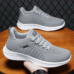 Giày Thể Thao Nam Sneaker Mã 23 Siêu Thoáng Khí - Phong Cách Thể Thao Mới, Màu Đen và Xám, Dành Cho Chạy Bộ và Học Tập