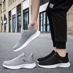 Giày Thể Thao Nam Sneaker Mã 23 Siêu Thoáng Khí - Phong Cách Thể Thao Mới, Màu Đen và Xám, Dành Cho Chạy Bộ và Học Tập