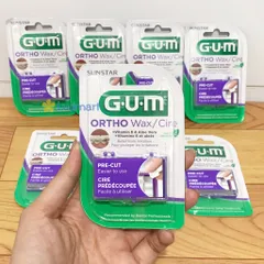 Sáp nha khoa Gum Ortho Wax + Vitamin E cho răng niềng 1 vỉ (USA)