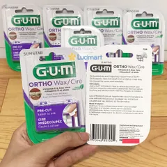 Sáp nha khoa Gum Ortho Wax + Vitamin E cho răng niềng 1 vỉ (USA)