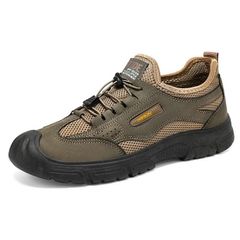 Giày thể thao nam MB24 - Sneaker da lộn vải thoáng khí, phong cách thể thao, màu nâu và đen, phù hợp mọi hoạt động hàng ngày.
