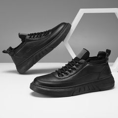 Giày thể thao nam da PU GN55 cao cấp màu đen - Sneakers thời trang dễ phối đồ cho phái mạnh, phong cách trẻ trung và hiện đại