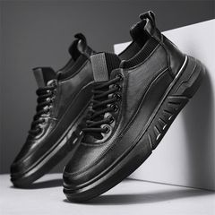 Giày Thể Thao Nam Da PU Mới Màu Đen GN55 Cao Cấp - Sneakers Thời Trang Dễ Phối Đồ Cho Mùa Hè
