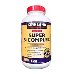 Viên Uống Vitamin Tổng Hợp Kirkland Super B Complex 500 Viên - Tăng Cường Năng Lượng và Giảm Căng Thẳng cho Sức Khỏe Tối Ưu
