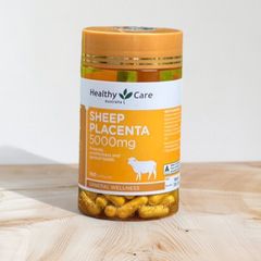 Viên Uống Nhau Thai Cừu Healthy Care 5000Mg - Thực Phẩm Chức Năng Làm Đẹp Da và Tăng Cường Sức Khỏe, 100 Viên