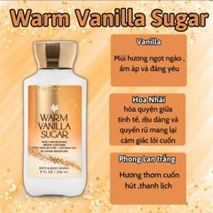 Dưỡng Thể Bath and Body Works 295ml - Hương Vani Ngọt Ngào, Dưỡng Ẩm và Làm Sáng Da, Chính Hãng Mỹ