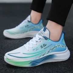 Giày Thể Thao Nam Sneaker 5D Thoáng Khí - Sport Mới 2 Màu Đen Xanh Dễ Phối Đồ, Giày Chạy Bộ Siêu Nhẹ, Thời Trang Năm Nay