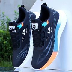 Giày Thể Thao Nam Sneaker 5D Thoáng Khí - Sport Mới 2 Màu Đen Xanh Dễ Phối Đồ, Giày Chạy Bộ Siêu Nhẹ, Thời Trang Năm Nay