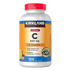 Vitamin C 500Mg Kirkland Signature - 500 Viên Bổ Sung Tăng Cường Miễn Dịch & Sức Khỏe Da Tự Nhiên