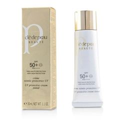Kem Chống Nắng Cle De Peau UV Protective Cream Tinted 30ml - SPF50+ PA++++, Che Phủ Khuyết Điểm, Da Sáng Hồng Tự Nhiên