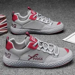 Giày Thể Thao Nam MB16 - Sneaker Thoáng Khí, Đế Êm, 3 Màu Đen, Ghi Đỏ, Trắng, Phù Hợp Đi Học, Thể Thao, Đi Chơi