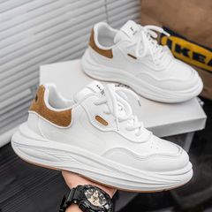 Giày Thể Thao Nam Hottren Sport GN86 - Mẫu Mới Trẻ Trung Hai Màu Trắng Đen Và Trắng Nâu, Dễ Phối Đồ, Thoải Mái Khi Đi Chơi, Tập Gym