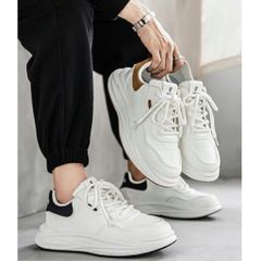 Giày Thể Thao Nam Hottren Sport GN86 - Mẫu Mới Trẻ Trung Hai Màu Trắng Đen Và Trắng Nâu, Dễ Phối Đồ, Thoải Mái Khi Đi Chơi, Tập Gym