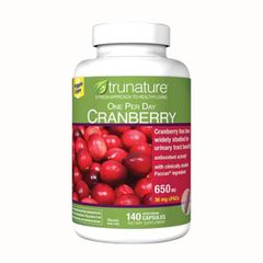 Viên Uống Hỗ Trợ Đường Tiết Niệu Trunature Cranberry 650Mg - 140 Viên Tăng Cường Sức Khỏe Tiết Niệu Từ Quả Nam Việt Quất