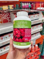 Viên Uống Hỗ Trợ Đường Tiết Niệu Trunature Cranberry 650Mg - 140 Viên Tăng Cường Sức Khỏe Tiết Niệu Từ Quả Nam Việt Quất