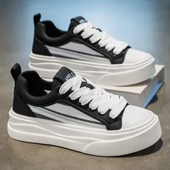 Giày Thể Thao Sneaker Nam Phong Cách Hàn Quốc 3 Màu Đen Trắng Xanh - Thời Trang Dễ Phối Đồ Cho Thể Thao, Đi Học, Đi Chơi