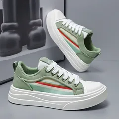 Giày Thể Thao Sneaker Nam Phong Cách Hàn Quốc 3 Màu Đen Trắng Xanh - Thời Trang Dễ Phối Đồ Cho Thể Thao, Đi Học, Đi Chơi
