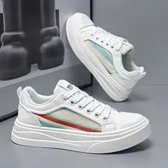 Giày Thể Thao Sneaker Nam Phong Cách Hàn Quốc 3 Màu Đen Trắng Xanh - Thời Trang Dễ Phối Đồ Cho Thể Thao, Đi Học, Đi Chơi