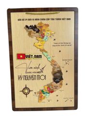 Tranh Gỗ Bản Đồ Việt Nam 40cm x 60cm - Quà Tặng Ý Nghĩa Cho Bạn Bè, Người Thân - Nghệ Thuật Khắc Laser Tinh Xảo
