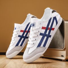 Giày Thể Thao Nam Sneaker M056 Cao Cấp, Vải Canvas, Mẫu Mới Thời Trang, Dễ Phối Đồ - Size 39-44, Màu Đen Vàng Xanh.