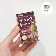 Viên uống giảm đột quỵ Nattokinase 2000FU Orihiro Nhật Bản - Hỗ trợ sức khỏe tim mạch và lưu thông máu hiệu quả