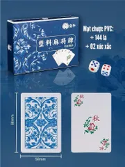Bài Mạt Chược 144 Lá PVC Chống Nước - Đồ Chơi Giải Trí Tiện Dụng Kèm Phụ Kiện Cao Cấp