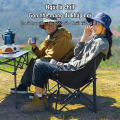 Ghế Gấp Gọn Dã Ngoại Mini Hợp Kim Nhôm - Ghế Camping Xếp Gọn Chịu Lực 240KG Tiện Lợi Cho Cắm Trại, Du Lịch, Câu Cá