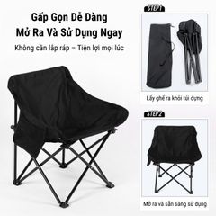 Ghế Gấp Gọn Dã Ngoại Mini Hợp Kim Nhôm - Ghế Camping Xếp Gọn Chịu Lực 240KG Tiện Lợi Cho Cắm Trại, Du Lịch, Câu Cá