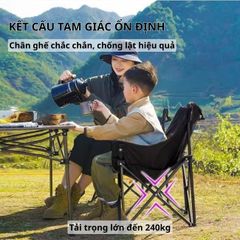 Ghế Gấp Gọn Dã Ngoại Mini Hợp Kim Nhôm - Ghế Camping Xếp Gọn Chịu Lực 240KG Tiện Lợi Cho Cắm Trại, Du Lịch, Câu Cá