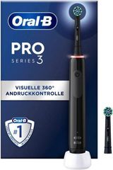 Bàn Chải Đánh Răng Điện Oral-B Pro Series 3 Màu Đen - Kèm 2 Đầu Bàn Chải và Sạc Pin - Công Nghệ Làm Sạch Hiện Đại