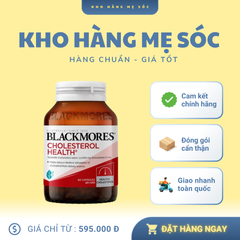 Viên Uống Blackmores Cholesterol Health 60 Viên - Hỗ Trợ Giảm Cholesterol Xấu và Bảo Vệ Sức Khỏe Tim Mạch - Thương Hiệu Úc UY TÍN