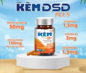 Kẽm DSD Hộp 60 Viên Hỗ Trợ Sức Khỏe - Combo Tiện Lợi Kèm Bọt Vệ Sinh Nam Giúp Cân Bằng Hormone Và Tăng Cường Miễn Dịch