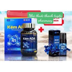 kẽm ADA hộp 60 viên  kèm bọt vệ sinh, combo tiện lợi, tiết kiệm lợi hơn