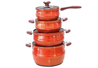 Bộ nồi Inox Kitchen Flower IH1327 - Sang trọng, chất liệu hợp kim nhôm bền bỉ, Đường kính nồi 18-24cm, sản xuất tại Hàn Quốc