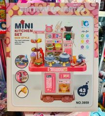 NAN QI TOYS 3959 Mini Kitchen Set Mẫu Mới 43pcs Đồ Chơi Nấu Ăn Có Hiệu Ứng Đèn Và Âm Thanh Cho Bé Chạy Bằng Pin