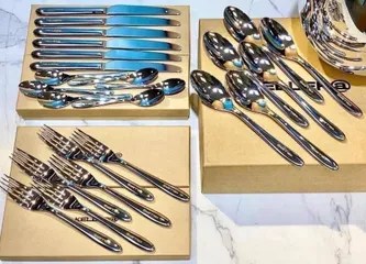 Set Đồ Dùng Bàn Ăn 24 Món Keller Hình Quả Trứng Inox - Dụng Cụ Sang Trọng Cho Bữa Tiệc Và Quà Tặng Độc Đáo