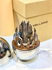 Set Đồ Dùng Bàn Ăn 24 Món Keller Hình Quả Trứng Inox - Dụng Cụ Sang Trọng Cho Bữa Tiệc Và Quà Tặng Độc Đáo