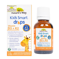 Vitamin D3 K2 cho bé Nature's Way Kids Smart Drops - Hỗ trợ hấp thụ canxi và sức đề kháng cho xương và răng chắc khỏe