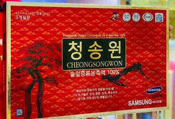 Viên Tinh Dầu Thông Đỏ Cheong Song Won Hàn Quốc 180 Viên - Tinh Chất Giúp Tăng Cường Sức Khỏe, Hỗ Trợ Tiểu Đường, Thanh Lọc Máu