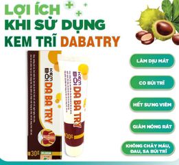Cốm Dabatry Chính Hãng - Hỗ Trợ Cải Thiện Trĩ Nội, Trĩ Ngoại - Giải Pháp Hỗ Trợ Tiêu Hóa - Hộp 20 Gói