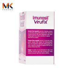 Viên uống IMUNOSIL VIRUFIX - Hỗ trợ tăng cường sức đề kháng và giấc ngủ - Thực phẩm chức năng bổ sung Vitamin C, D3, Kẽm