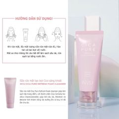 Sữa Rửa Mặt INVU Cica Pure Refresh Foam Cleanser 150ml - Chăm Sóc Da Nhạy Cảm, Làm Sạch Nhẹ Nhàng, Dưỡng Ẩm Rạng Ngời