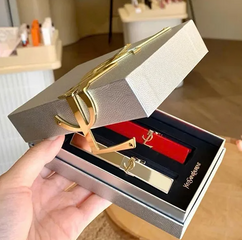 Combo Son Yves Saint Laurent YSL (Rouge Pur Couture The Slim Collector 77 Love Beyond Match Màu Hồng Đất Và The Slim Vỏ Đỏ 314 Màu Đỏ Đất) Kèm Hộp