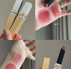 [ không hộp ] Combo Son Yves Saint Laurent YSL (Rouge Pur Couture The Slim Collector 77 Love Beyond Match Màu Hồng Đất Và The Slim Vỏ Đỏ 314 Màu Đỏ Đất) 