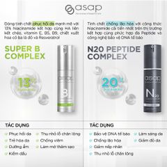Serum Dưỡng Ẩm Asap N20 Peptide Complex Niacinamide - Làm Sáng Da, Giảm Nếp Nhăn, Dưỡng Ẩm, Làm Dịu Da Mặt
