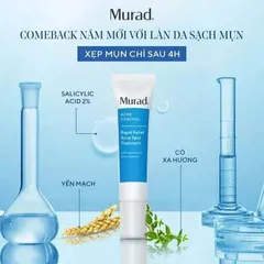 Gel Chấm Mụn Murad Rapid Relief - Giảm Sưng, Làm Khô Cồi Mụn Nhanh, Ngừa Thâm, Chăm Sóc Da Mặt Hiệu Quả
