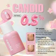 CANDID 0.5% Retinol Treatment - Tinh Chất Chống Lão Hóa, Giảm Nếp Nhăn, Cải Thiện Kết Cấu Da, Phù Hợp Cho Mọi Loại Da