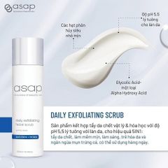 Sữa Rửa Mặt AHA Asap Tẩy Da Chết - Exfoliating Facial Scrub Sáng Da, Làm Sạch Sâu, Dịu Nhẹ, 14% AHA Cho Làn Da Khỏe Mạnh