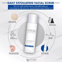 Sữa Rửa Mặt AHA Asap Tẩy Da Chết - Exfoliating Facial Scrub Sáng Da, Làm Sạch Sâu, Dịu Nhẹ, 14% AHA Cho Làn Da Khỏe Mạnh